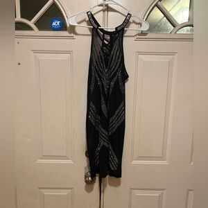 Black Dress with Silver Studded Design